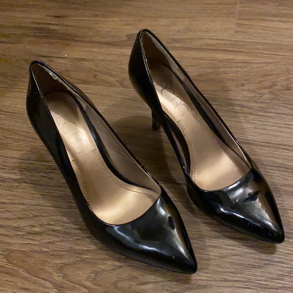 BCBG black patent leather pumps Size 6.5 / 36.5